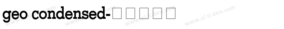 geo condensed字体转换